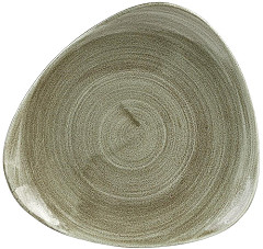  Churchill Assiettes triangulaires Stonecast Patina Antique Green 229mm (Lot de 12) 