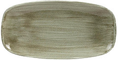  Churchill Assiettes oblongues Stonecast Patina Antique Green 298mm (Lot de 12) 