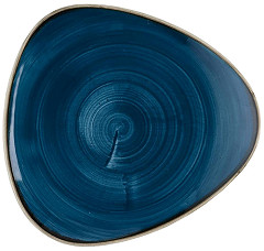  Churchill Assiettes triangulaires Stonecast Java Blue Lotus 228mm (Lot de 12) 