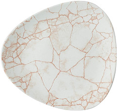  Churchill Assiettes triangulaires Studio Prints Kintsugi Lotus Coral 254mm (Lot de 12) 