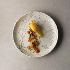  Churchill Assiettes rondes Studio Prints Kintsugi Agate Grey 260mm (Lot de 12) 