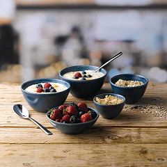  Churchill Pots &agrave; frites Super Vitrified Nourish Oslo Blue 290ml (Lot de 12) 