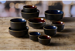  Churchill Bols &agrave; soupe Nourish Tokyo Blue Kochi 62 x 130mm (Lot de 12) 