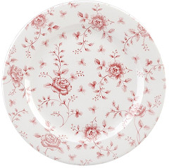  Churchill Assiettes plates Rose Chintz Cranberry 304mm (Lot de 6) 