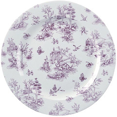  Churchill Assiettes plates Vintage Cranberry Toile Print 305mm (Lot de 6) 