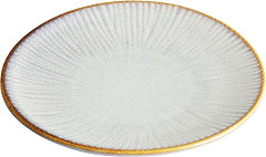  Olympia Assiettes plates Drift en relief gris 180mm (lot de 6) 