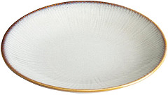  Olympia Assiettes creuses Drift en relief gris 260 mm (lot de 4) 