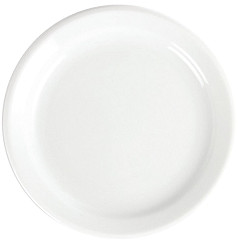  Olympia Assiettes &agrave; bord &eacute;troit blanches 180mm 