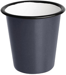  Olympia Gobelets en acier &eacute;maill&eacute; gris et noir 310ml 
