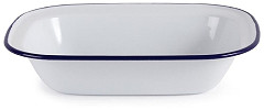  Olympia Plat de service rectangulaire acier &eacute;maill&eacute; 280x190x55mm lot de 6 