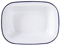  Olympia Plat rectangulaire en acier &eacute;maill&eacute; 180x130x40mm lot de 6 