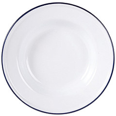  Olympia Assiette creuse en acier &eacute;maill&eacute; 245mm lot de 6 
