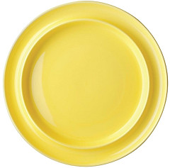  Olympia Assiettes bord sur&eacute;lev&eacute; Heritage jaunes 253mm (lot de 4) 