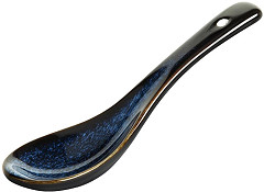  Olympia Cuill&egrave;res &agrave; soupe Luna bleu nuit (lot de 12) 