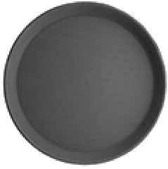  Kristallon Plateau antid&eacute;rapant en plastique rond noir 280mm 