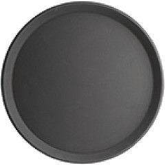  Kristallon Plateau antid&eacute;rapant en plastique rond noir 406mm 