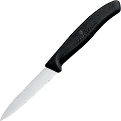  Victorinox Couteau d'office dent&eacute; pointu 8cm noir 