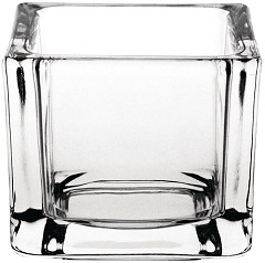  Olympia Photophore carré en verre transparent lot de 6 