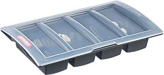  Araven Range-couverts avec couvercle gris fonc&eacute; 