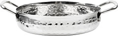  Olympia Plat double poign&eacute;e en inox martel&eacute; Table Presentation 125mm 