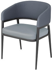  Bolero Fauteuils d'int&eacute;rieur Meridian bleus (lot de 2) 