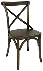  Bolero Chaises couleur noyer avec dossier crois&eacute; Bolero 