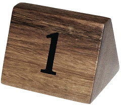  Olympia Num&eacute;ros de table en bois 1 &agrave; 10 