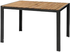  Bolero Table rectangulaire en acier et acacia 120 cm 