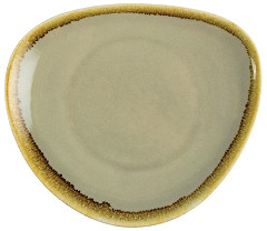  Olympia Assiette triangulaire couleur mousse Kiln 165mm 