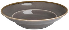  Olympia Assiettes à pâtes Kiln grise 250mm (lot de 4) 