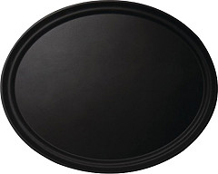  Cambro Plateau ovale fibre de verre antidérapant Camtread noir 600 x 730mm 