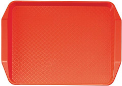 Cambro Plateau rectangulaire avec poignées en polypropylène Fast Food rouge 43 cm 