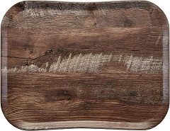  Cambro Plateau polyester Century aspect naturel bois chêne foncé 330 x 430mm 
