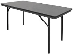  Bolero Table rectangulaire pliante grise en ABS 1520mm 