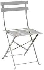  Bolero Chaise de terrasse en acier gris (lot de 2) 