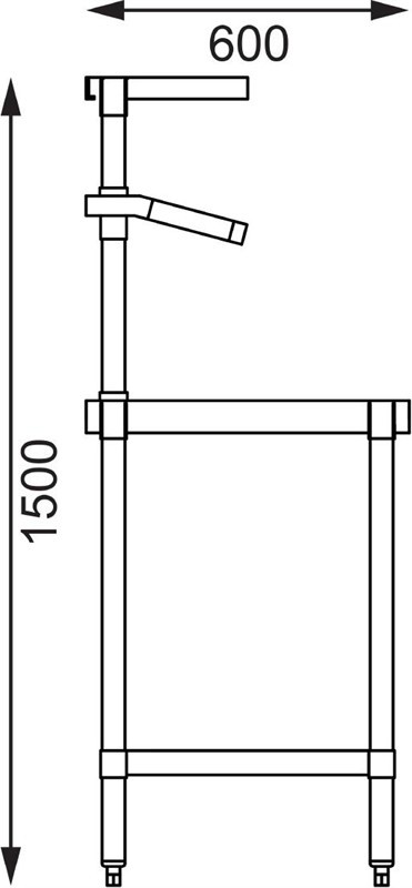  Vogue Table de pr&eacute;paration inox avec support bacs GN Vogue 
