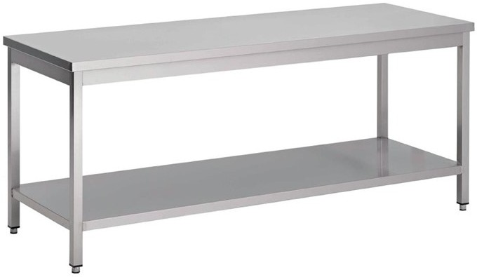  Gastro M Table inox avec &eacute;tag&egrave;re basse 1200 x 600 x 850mm 
