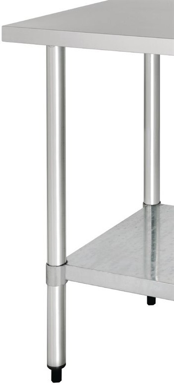  Vogue Table de pr&eacute;paration sans rebord en acier inoxydable 900 x 600mm 