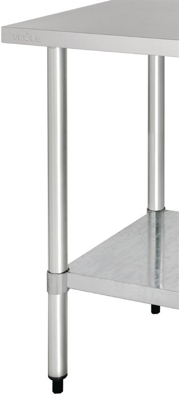  Vogue Table de pr&eacute;paration sans rebord en acier inoxydable 1500 x 600mm 