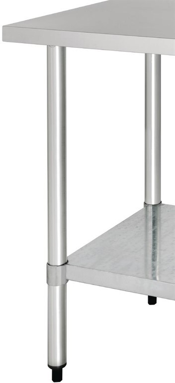  Vogue Table de pr&eacute;paration sans rebord en acier inoxydable 1800 x 600mm 