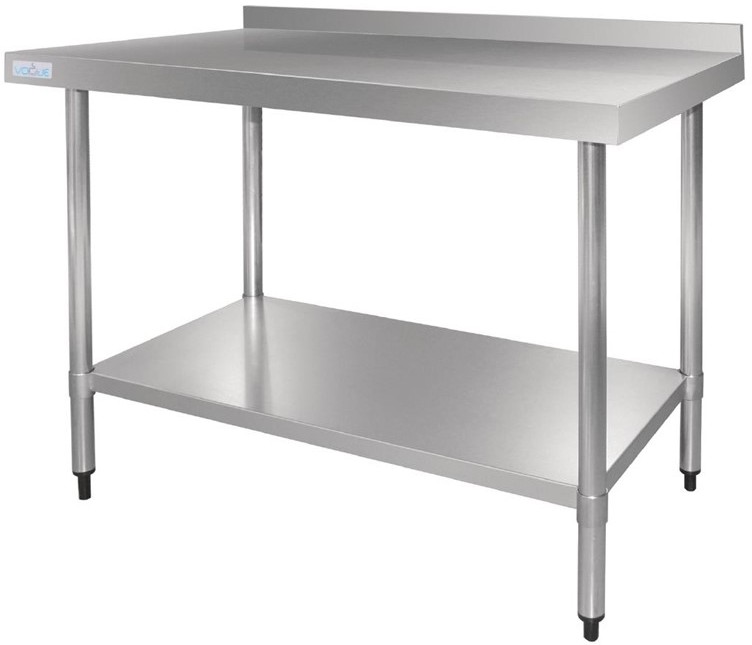  Vogue Table en acier inoxydable avec rebord 1500 x 700mm 