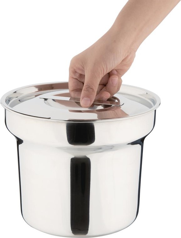  Vogue Pot &agrave; bain-marie rond avec couvercle Vogue 