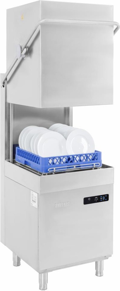  Buffalo Lave-vaisselle num&eacute;rique &agrave; capot avec pompe de vidange 9,7 kW triphas&eacute; 
