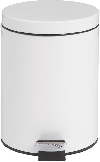  Bolero Poubelle &agrave; p&eacute;dale blanche 5L 