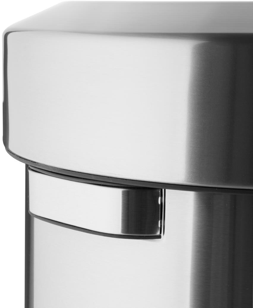  Bolero Poubelle en acier bross&eacute; avec couvercle ouvert 70L 
