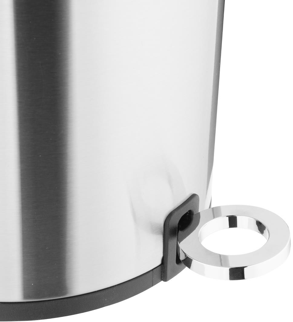  Jantex Poubelle &agrave; p&eacute;dale ronde en acier bross&eacute; 3L 