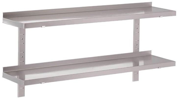  Gastro M Etag&egrave;re murale inox sans supports 2000 x 400mm 