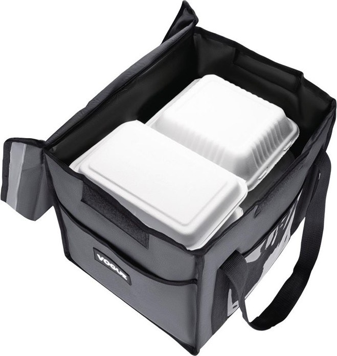  Vogue Sac de livraison isotherme pliant gris 305&nbsp;x&nbsp;380&nbsp;x&nbsp;380&nbsp;mm 