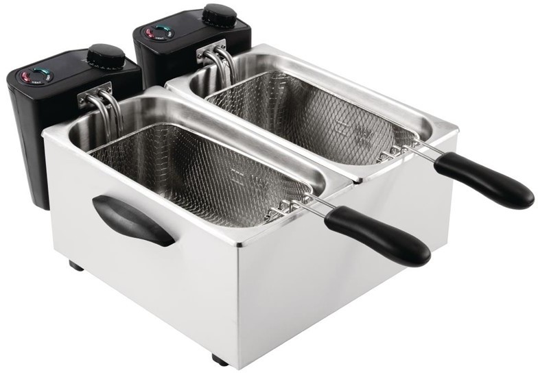  Caterlite Friteuse de comptoir double peu intensive 2x 3,5L 