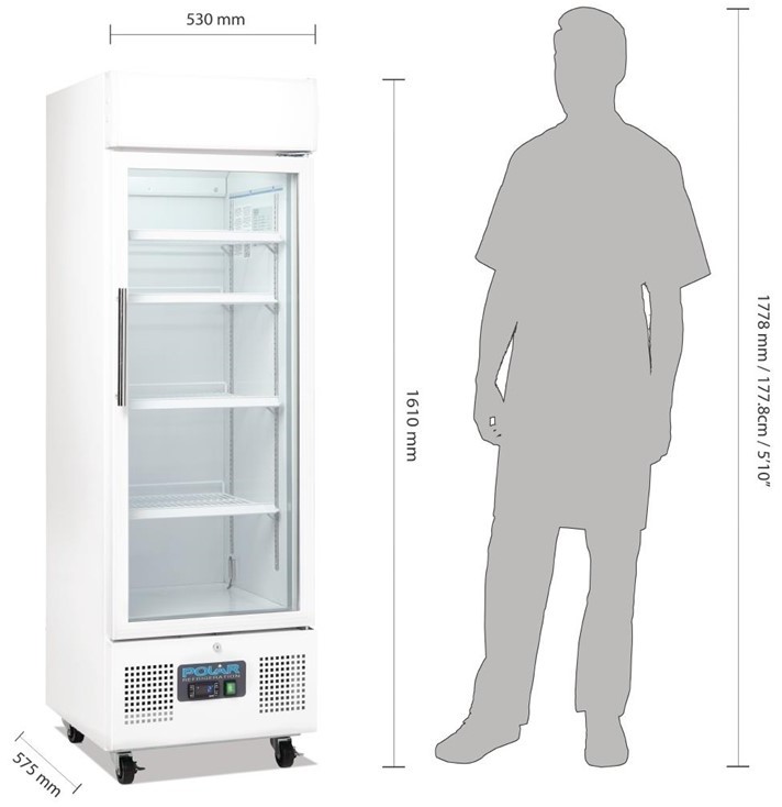  Polar Vitrine r&eacute;frig&eacute;r&eacute;e S&eacute;rie G 218L 